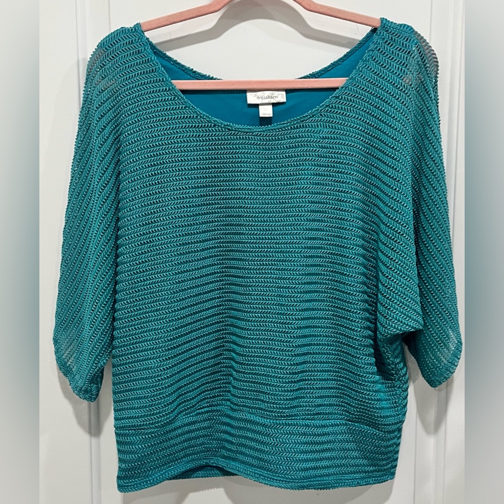 Dressbarn Teal Knit Top